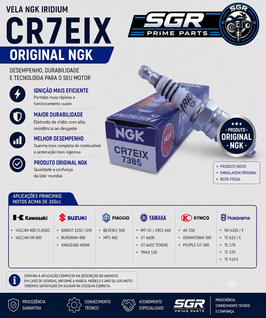 Vela NGK Iridium CR7EIX