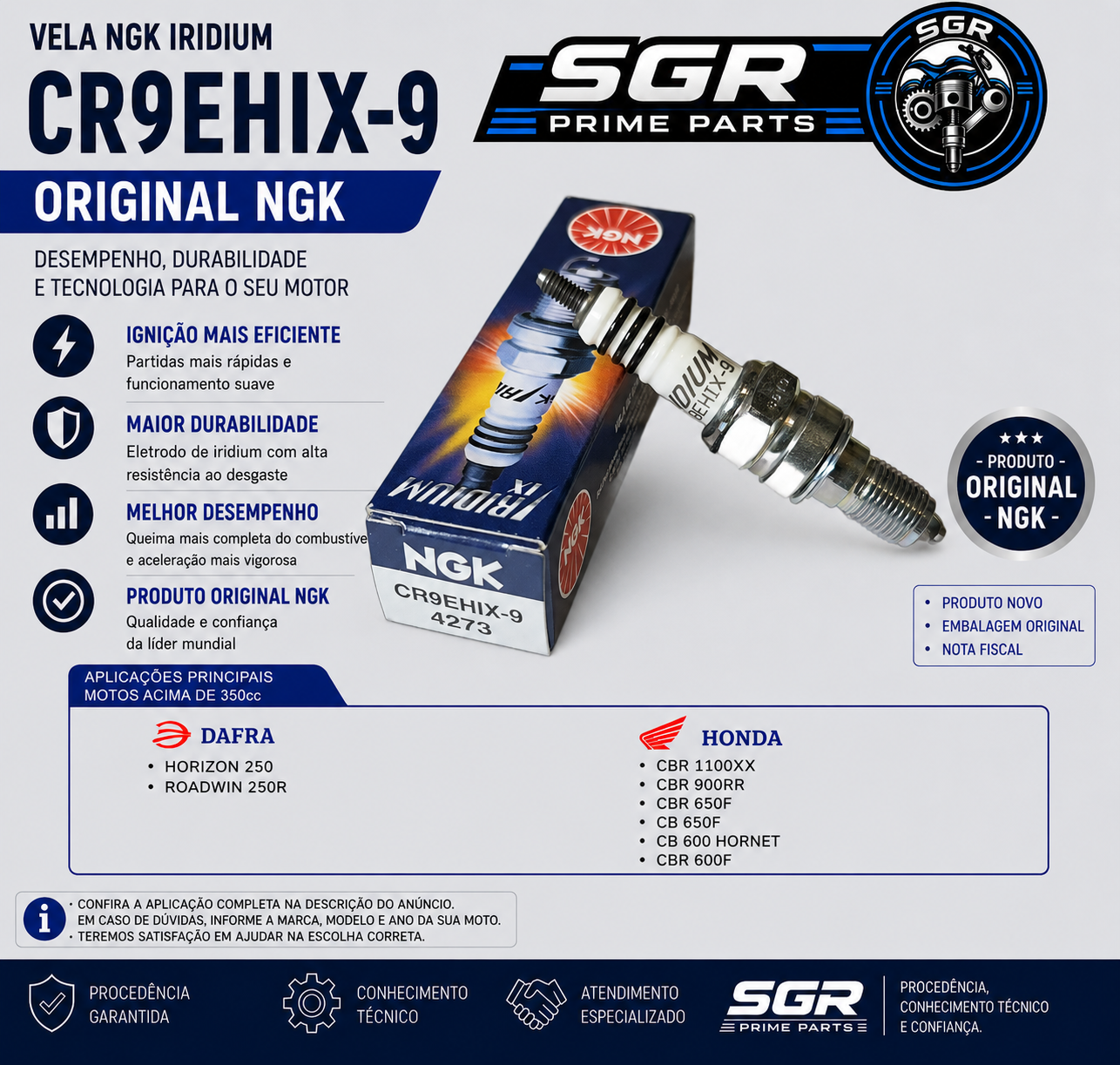 Vela NGK Iridium CR9EHIX-9
